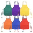 thumbnail image 2 of 12 Pack 6 Color Kids Aprons Children Painting Aprons Kids Art Smocks With 2 Roomy Pockets For Kitche, 2 of 5