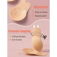 thumbnail image 5 of 2 Pairs Invisible Sticky Bras for Women - Push Up, Backless, Strapless (Black), 5 of 7