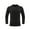 Black, variant on QUNYINEY Crew Neck Tshirts Shirts for Men Green Athleisure Solid Long Sleeve Tops Workout Pullover Skinny Quick-Dry Drop Shoulder T-Shirts