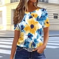 thumbnail image 2 of Ruimatai Women's Printed T-Shirt Casual Short Sleeve Round Neck Fashion Top Soft Comfortable Stylish Tee For Everyday Wear, 2 of 4