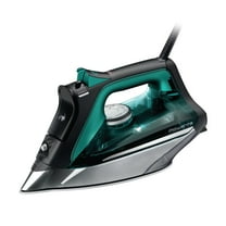 Open Box Rowenta Pro Master Iron for Clothes, Stainless Steel Soleplate, 400 Microsteam Holes, 1775 Watts, Black & Green DW8360