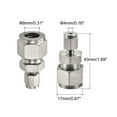 thumbnail image 2 of Uxcell 304 Stainless Steel 4mm x 8mm Tube OD Double Ferrule Straight Compression Tube Fitting, 2 of 5