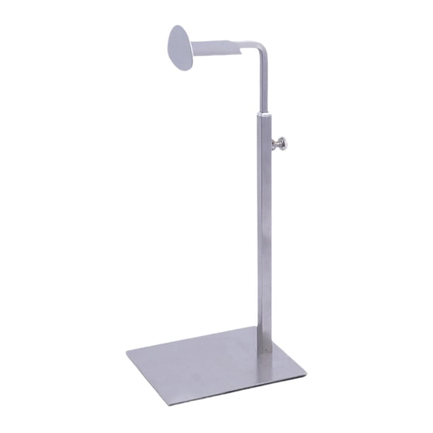 Expositor de bolsos de mano ajustable de acero inoxidable, soporte de mesa con Corto