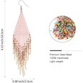 thumbnail image 2 of GHSDFBB Native Beaded Tassel Earrings Boho-Handmade Seed Bead Statement Fringe Drop Earrings for Women Dangling, 2 of 6