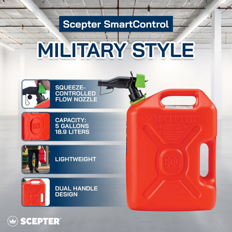 Scepter, Gasoline Can Container Jug, 5 Gallon, Red - Walmart.com