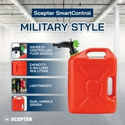 Scepter SmartControl Dual Handle Gas Container Jug, 5 Gal, 2 Pack, Red