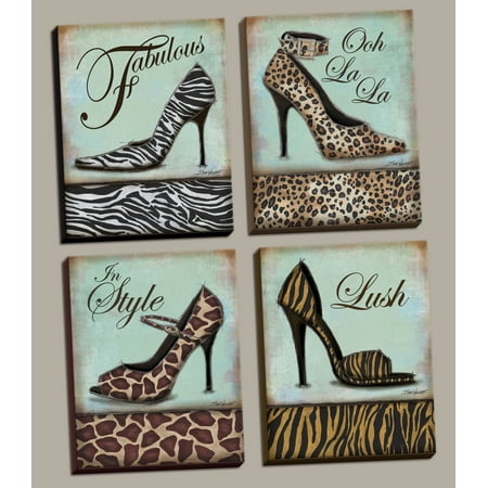 Stretched Canvas Poster - Fashion Shoe - mini, Mini Prints Art Print Poster by Todd Williams, 8X10 set of 4; Stretched Canvases Ready to hang on your wall!