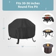 thumbnail image 2 of XKDOUS Fire Pit Cover Round for Fire Pit 22- 36 Inch, Waterproof Outdoor FirePit Cover, Full Coverage Patio Round Fire Pit Cover, Dustproof Anti UV and Tear Resistant, 2 of 9