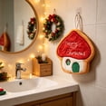 thumbnail image 4 of OAVQHLG3B Christmas Hand Towels with Hanging Loop Soft Santa Dishtowels Xmas Hanging Washcloths Christmas Holiday Bathroom Kitchen Dish Towels Set for Drying Cleaning Cooking, 4 of 8