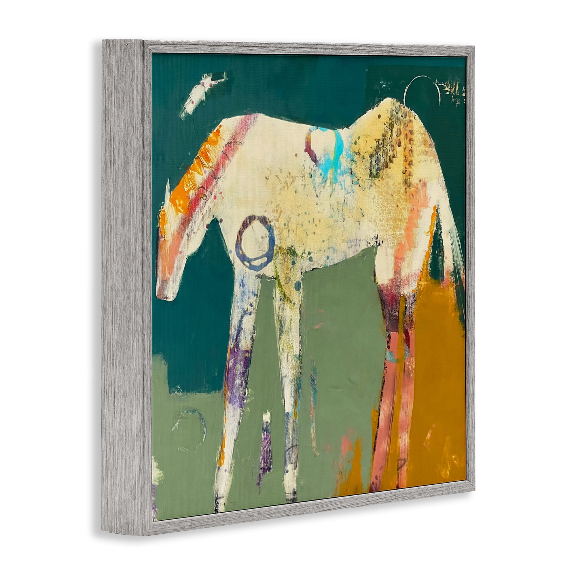Into The Mystic Horse Gray Framed Giclee Art, design by Dianna Fritzler