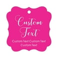 thumbnail image 1 of Darling Souvenir Personalized Paper Hang Tags Custom Text Wedding Party Gift Favor Tags -Magenta-100 Tags, 1 of 1