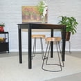 thumbnail image 3 of Contemporary Home Living Set of 2 Brown and Black Rustic Counter Stools 25.25", 3 of 3