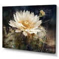 thumbnail image 2 of DESIGN ART Designart "White Green Cactus Flower I" Floral Cactus Wall Decor 32 in. wide x 16 in. high, 2 of 5