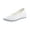 White, variant on Women's Summer Canvas Wedge Heel Shoes: Work, Casual & Daily Wear Friendly