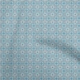 thumbnail image 1 of oneOone Rayon Light Blue Fabric Asian Block Print Floral Sewing Craft Projects Fabric Prints By Yard 56 Inch Wide, 1 of 4