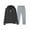 Grey, variant on Styesk Mens Outfits 2 Piece Men's Casual Oversize Solid Color Drawstring Trouser Long Sleeve Hooded Set
