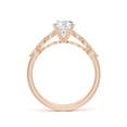 thumbnail image 2 of ANGARA IGI Certified Lab Grown 1 Ct Diamond Engagement Ring for Women in 14K Rose Gold (Size-6.4mm| Color-F-G| Clarity-VS) | April Birthstone, Anniversary, Jewelry Gift for Women | Diamond Ring, 2 of 4