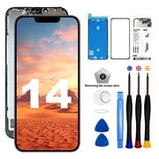 Screen Replacement for iPhone 14, 6.1-inch Full HD Digitizer Component 3D Touch Display, iPhone 14 LCD Screen Replacement Kit with Full Repair Tool Set