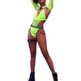thumbnail image 4 of Douhoow 2 Piece Bikini Set for Women Cutout Neon Swimsuit+Buckle Sheer Mesh Shrug Tops, 4 of 9