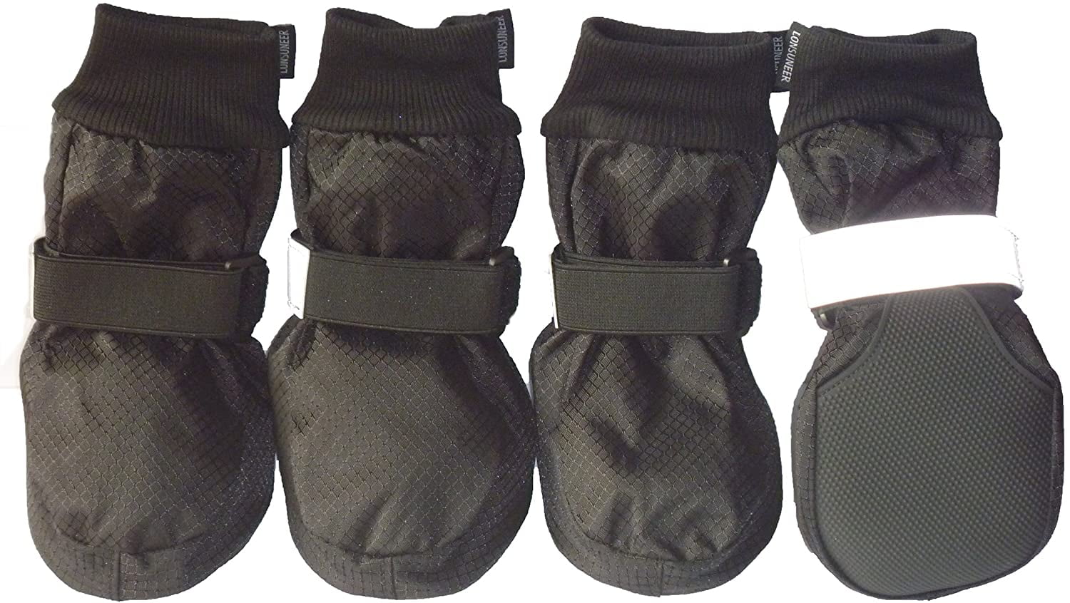 LONSUNEER Paw Protector Dog Boots Soft Sole Nonslip Safe Reflective Set of 4 
