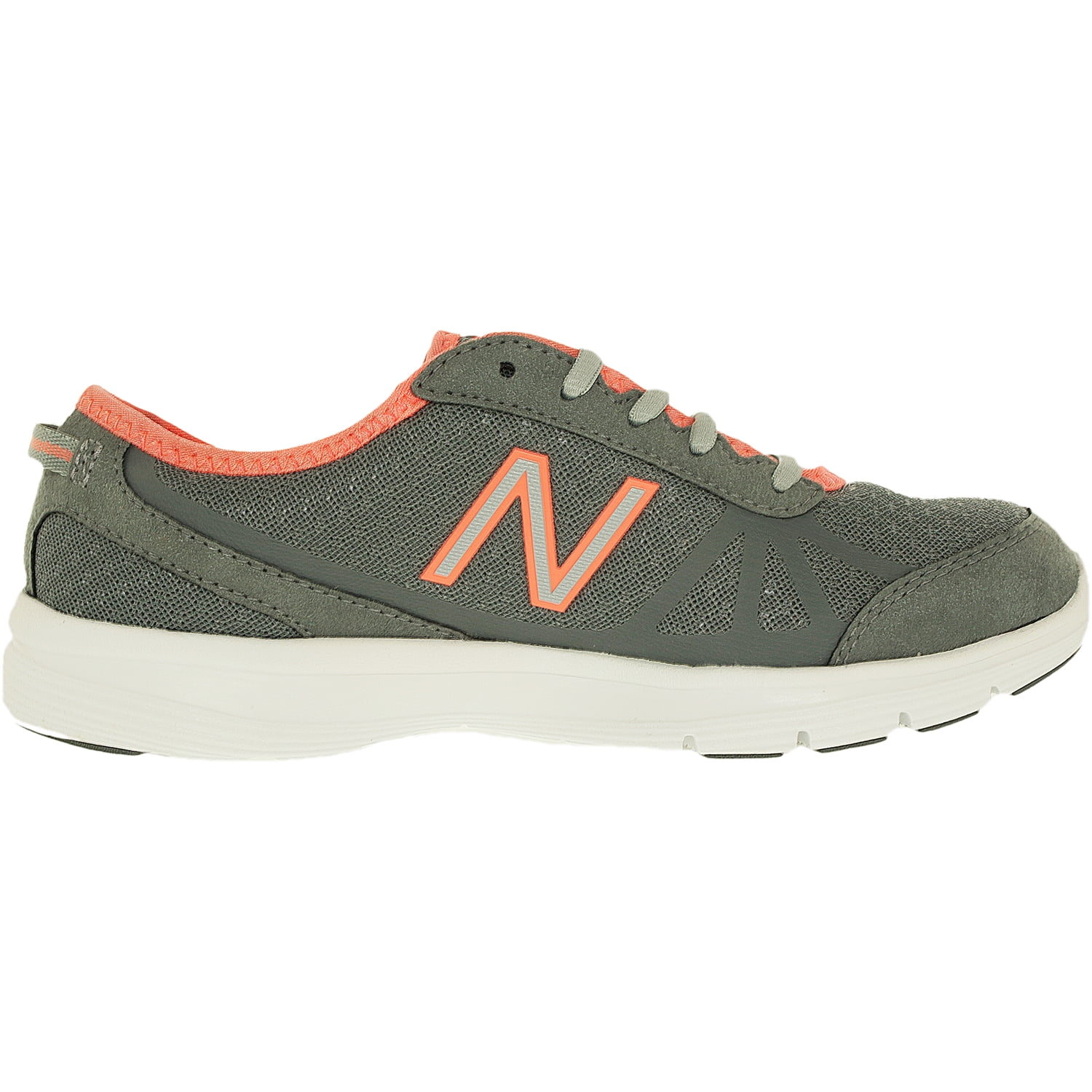 New Balance Women's Walking Grey/Pink Low Top Fabric Shoe 8W