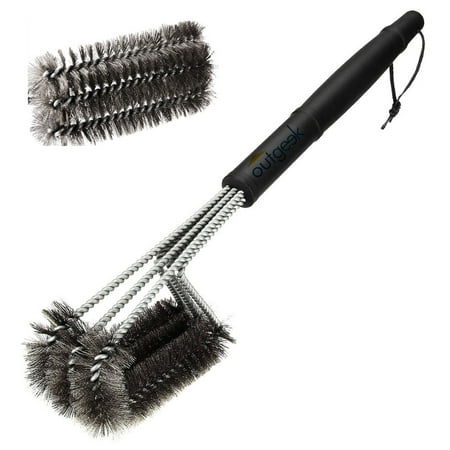 Clean Stainless Steel Bbq - Clean Grill Brush,Kapmore BBQ Grill Brush Stainless Steel 3-in-1 Grill Cleaner Provides Effortless Cleaning, Great Grill Accessories Gift