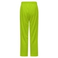 thumbnail image 6 of Bright Green Lime Neon Color Winter Female Pants Flannel High Waist Women Pants Lady Warm Straight Leg Plush Trousers, 6 of 7