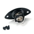 thumbnail image 4 of KAKOWELY Indented 1/4 Inch Oval Guitar Pickup Output Input Jack Plug Socket 6.35mm With 2 Mounting Screws for Electric Guitar Bass (Black),1.93"X1.06"X1.06", 4 of 4