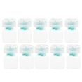 thumbnail image 1 of Lote de 10 botellas vacías de vidrio transparente con tapón de rosca azul de 3 ml. 3ml, 1 of 9