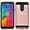 Rose Gold, variant on LG Q7 / Q7 Plus 2018 / Q610 Hybrid Metal Brushed Shockproof Tough Case Cover