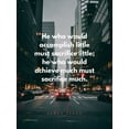 thumbnail image 2 of ArtsyQuotes 19x24 White Modern Wood Framed Museum Art Print Titled - James Allen Quote: Must Sacrifice, 2 of 4