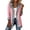 Pink, variant on Women's Denim Patchwork Knit Jacket - Lapel Collar Mixed Fabric Coat for Trendy Fall Outfits and Everyday Wear, Womens Jackets & Vests