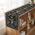thumbnail image 6 of Table Runners 72 Inches Long Dress Scarves, Black Flowers Farmhouse Kitchen/Dining Table Runner, Coffee Tablerunners, Spring Floral Elegant Pastoral Vintage 14x72 Inch, 6 of 9