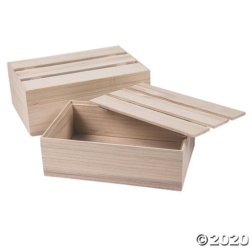 DIY Unfinished Wood Crates with Lids