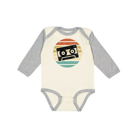 

Inktastic Vintage Cassette Tape Silhouette Gift Baby Boy or Baby Girl Long Sleeve Bodysuit