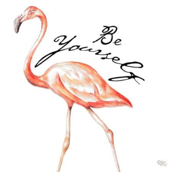 Be Different Flamingo II Canvas Art - Tiffany Hakimipour(24X24)