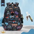 thumbnail image 4 of KAMUGO Boys Backpack Cars Printed Bookbags for Kids,Lightweight School Bag for Elementary Waterproof Teen Backpacks,Black, 4 of 7
