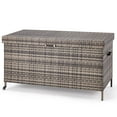 thumbnail image 2 of AVAWING 240 Gallon PE Wicker Storage Box, Patio Deck Box, Outdoor Container, Gray, 2 of 8