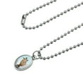 thumbnail image 2 of Goat On Mountain Top Antiqued Oval Charm Pendant with Chain, 2 of 3