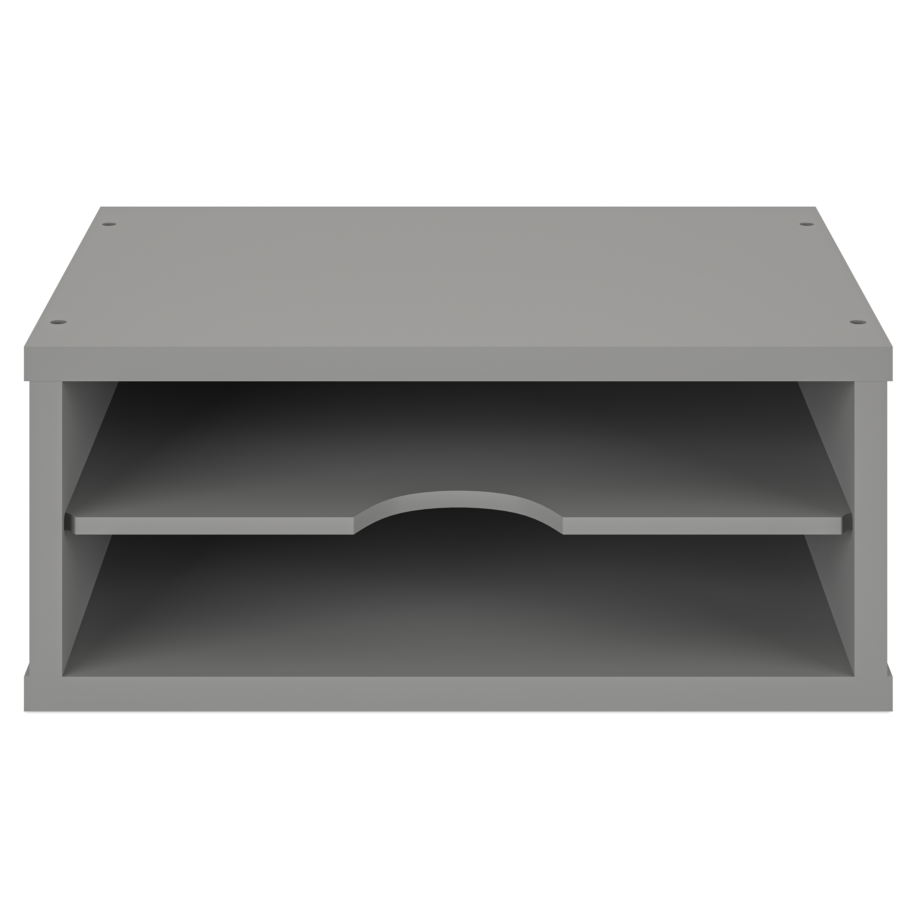 Ballucci File Organizer, 2-Tier Desk Paper Sorter Letter Tray, Stackable, Gray