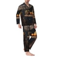 thumbnail image 2 of Honeii Modern Skull Sisters Pattern Mens Pajamas Set,2pcs Men's Lounge Long Sleeve Sleep Shirt and Pajama Bottoms Sleepwear Set,Mens Pjs Sets-Medium, 2 of 7