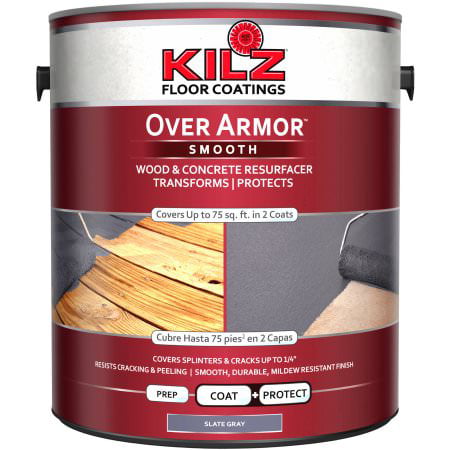 KILZ Over Armor Wood/Concrete Coating, 1 gallon (Best Paint Scraper For Wood)