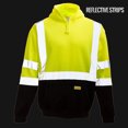 thumbnail image 4 of Men's ANSI Class 3 High Visibility Sweatshirt, Hooded Pullover, Black Bottom - Lime / 4-XL, 4 of 7