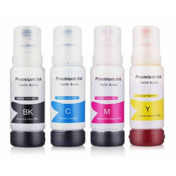 Compatible with Epson T522 BK/C/M/Y - PREMIUM ink Compatible Ink Bottles Combo - 4 Refill Bottles