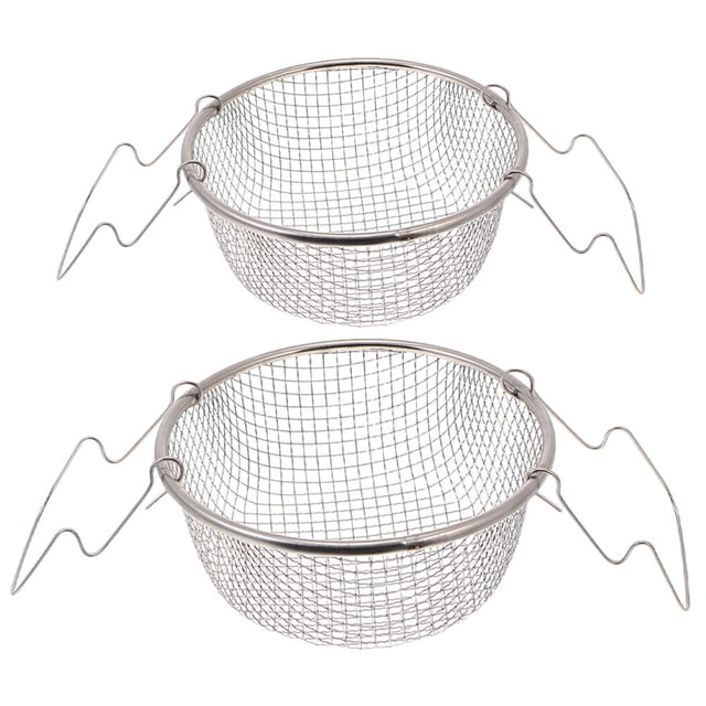 MasteelfCA 2 Pcs Panier de Friture Poignée Panier de Friture en Acier Inoxydable pour Cuisine