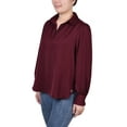thumbnail image 2 of Long Puff Sleeve Satin Blouse, 2 of 3