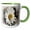 Green/White, variant on 3drose, Image of Watercolor White Daisy, 11oz Mug