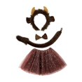 thumbnail image 4 of Conjunto de orejas y cola de vaca, lindos accesorios de disfraz para niñas y niños, diadema para las fiestas 4 piezas, 4 of 9