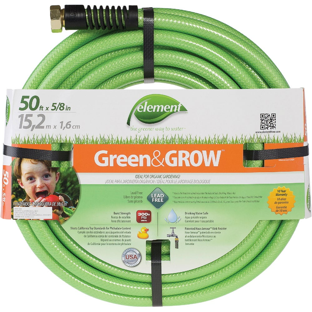 1PACK Element Green & Grow 5/8 In. Dia. x 50 Ft. L. Drinking Water Safe