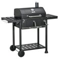 thumbnail image 1 of Outsunny Barbecue au Charbon avec Poêle à Charbon Réglable, Barbecue, 1 of 10